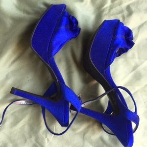 Royal Blue Stiletto Sandals